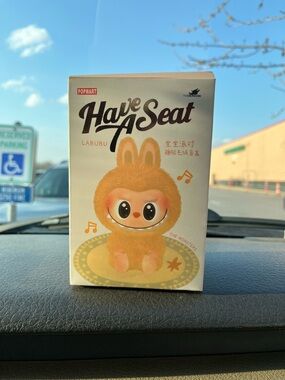 Popmart "Have A Seat" Labubu Plush figure- Pink